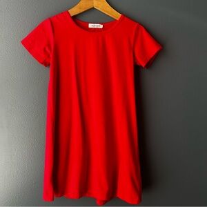 ❤️ ARSHINER girls dress red short sleeve dress size 120 size 6 size 7 youth